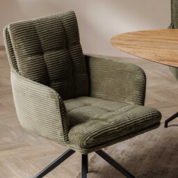Odine Swivel Dining Chair, Green Velvet - Barker & Stonehouse - thumbnail 6