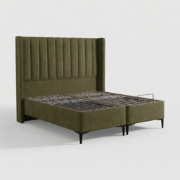 Tempur Suffolk King Slim Disc Static Divan Bed, Green Fabric - Barker & Stonehouse - thumbnail 1
