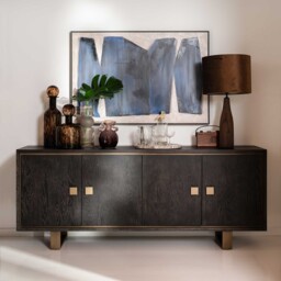Cantha 4 Door Sideboard, Brown Oak - Barker & Stonehouse - thumbnail 2