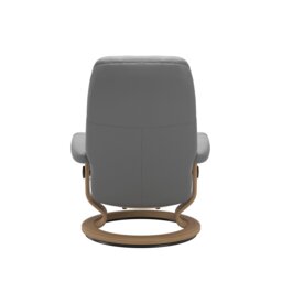 Stressless Consul Medium Recliner Chair & Stool, Grey Leather - Barker & Stonehouse - thumbnail 3