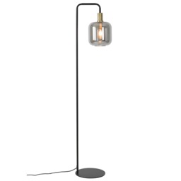 Smoked Glass Floor Lamp Metal - Barker & Stonehouse - thumbnail 4