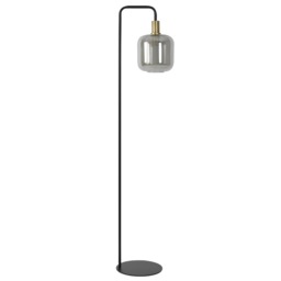 Smoked Glass Floor Lamp Metal - Barker & Stonehouse - thumbnail 3