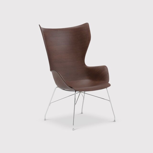 Kartell Smartwood Lounge Chair, Brown - Barker & Stonehouse