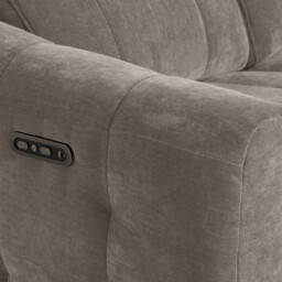 Montgomery 2 Power Seater & Headrest Recliner Sofa, Grey Fabric - Barker & Stonehouse - thumbnail 3