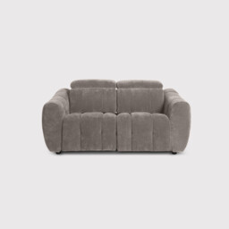 Montgomery 2 Power Seater & Headrest Recliner Sofa, Grey Fabric - Barker & Stonehouse