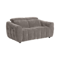 Montgomery 2 Power Seater & Headrest Recliner Sofa, Grey Fabric - Barker & Stonehouse - thumbnail 2