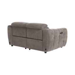 Montgomery 2 Power Seater & Headrest Recliner Sofa, Grey Fabric - Barker & Stonehouse - thumbnail 6
