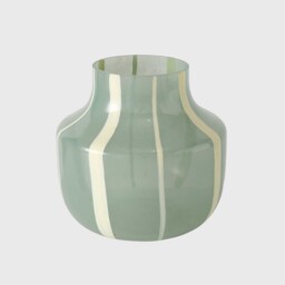 Green Striped Glass Vase - Barker & Stonehouse