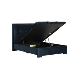Ripley King Bed Frame & Square Headboard, Blue Fabric - Barker & Stonehouse - thumbnail 5