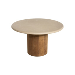 Panama Round Dining Table 120x120x77cm, Round, Brown Stone Effect - Barker & Stonehouse - thumbnail 5