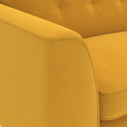 Conza Large Chaise Corner Sofa Right, Yellow Fabric - Barker & Stonehouse - thumbnail 2