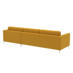 Conza Large Chaise Corner Sofa Right, Yellow Fabric - Barker & Stonehouse - thumbnail 5