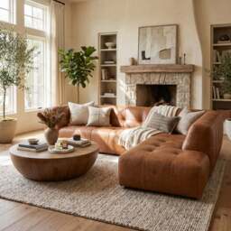 Atticus Corner Group Chaise Right Corner Sofa Leather - Barker & Stonehouse - thumbnail 2