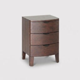 Zermatt Wide Bedside Cabinet With 3 Drawers, Pine Wood - Barker & Stonehouse