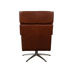 Bentley Swivel Armchair, Brown Leather - Barker & Stonehouse - thumbnail 6