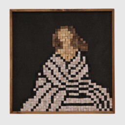Silhouette Mosaic Wall Art (C) 82X4X82Cm Print, Square Wood - Barker & Stonehouse