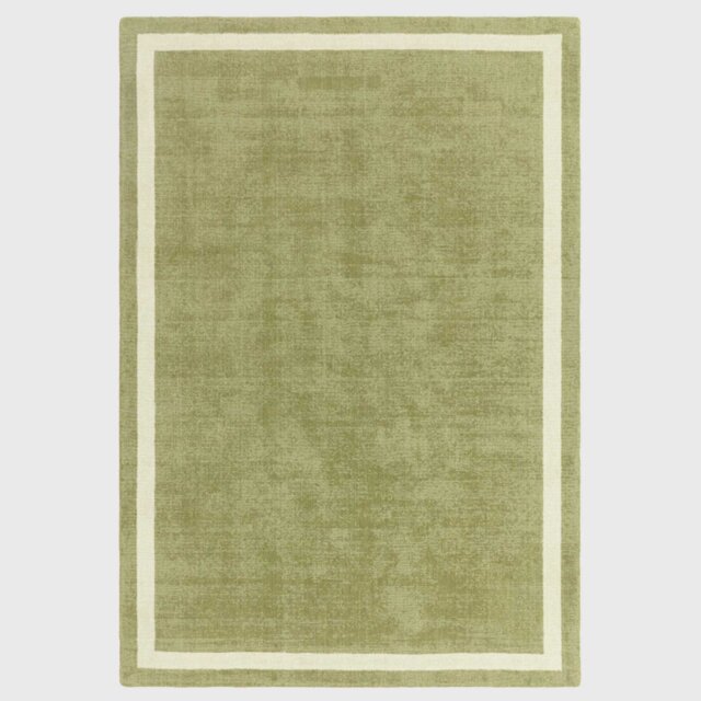NOVI 120X170CM GREEN RUG, Square Wool - Barker & Stonehouse