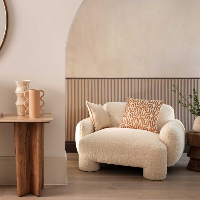 Adrina Armchair, White Boucle - Barker & Stonehouse - image 1