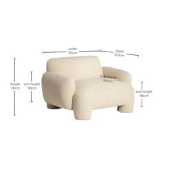 Adrina Armchair, White Boucle - Barker & Stonehouse - thumbnail 4