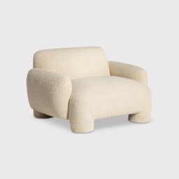 Adrina Armchair, White Boucle - Barker & Stonehouse