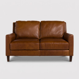 Albard Loveseat Sofa, Brown Leather - Barker & Stonehouse