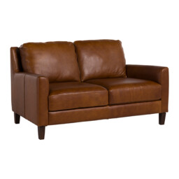 Albard Loveseat Sofa, Brown Leather - Barker & Stonehouse - thumbnail 3
