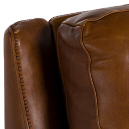 Albard Loveseat Sofa, Brown Leather - Barker & Stonehouse - thumbnail 4