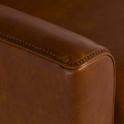 Albard Loveseat Sofa, Brown Leather - Barker & Stonehouse - thumbnail 5