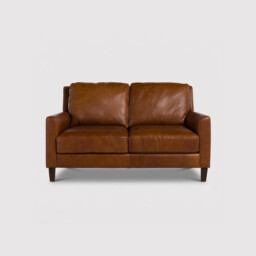 Albard Loveseat Sofa, Brown Leather - Barker & Stonehouse