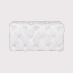 Timothy Oulton Lord Digsby Rectangular Small Footstool, White Leather - Barker & Stonehouse - thumbnail 3