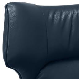 Jax Swivel Armchair, Navy Leather - Barker & Stonehouse - thumbnail 3