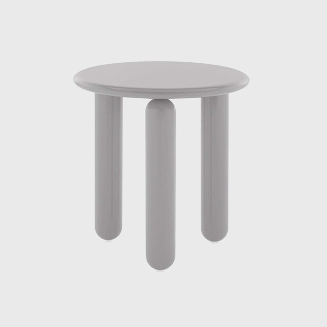 Kartell Undique Mas Side Table 48x48x51 Grey, Round Wood - Barker & Stonehouse - image 1