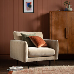 Brea Armchair, Neutral Fabric - Barker & Stonehouse - thumbnail 2