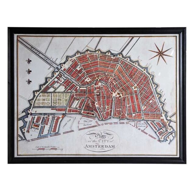 Timothy Oulton Maps Amsterdam Art, Black Wood - Barker & Stonehouse - image 1