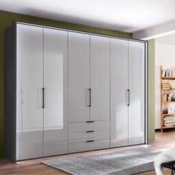 Templin 2000 6 Glss Door Combi Wardrobe, Grey - Barker & Stonehouse - thumbnail 2