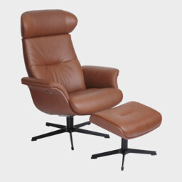 Conform Timeout X-Foot Footstool Fantasy Cognac, Brown Leather - Barker & Stonehouse - thumbnail 3