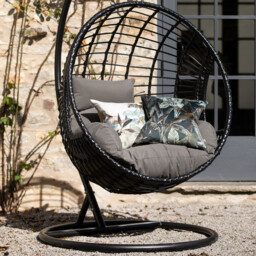 Castello Hanging Chair, Black - Barker & Stonehouse - thumbnail 4
