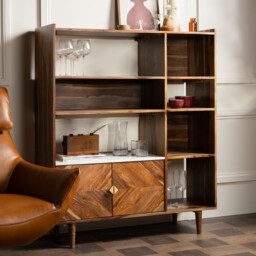 Vida Display Cabinet 115x40x140cm, Neutral Wood - Barker & Stonehouse - thumbnail 2