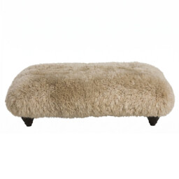 Tetrad Nappa Rectangular Stool Mahogany Ft, Neutral Fabric - Barker & Stonehouse - thumbnail 5