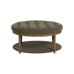 Downton Coffee Table, Round, Green Wood - Barker & Stonehouse - thumbnail 2