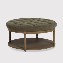 Downton Coffee Table, Round, Green Wood - Barker & Stonehouse