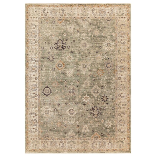 Elaris Ornate Green 120x160cm Rug, Square Polyester - Barker & Stonehouse
