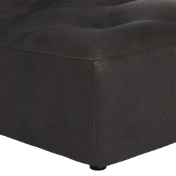 Timothy Oulton Shabby Tufted Sectional 1 Seater Modular Sofa, Black Leather - Barker & Stonehouse - thumbnail 4