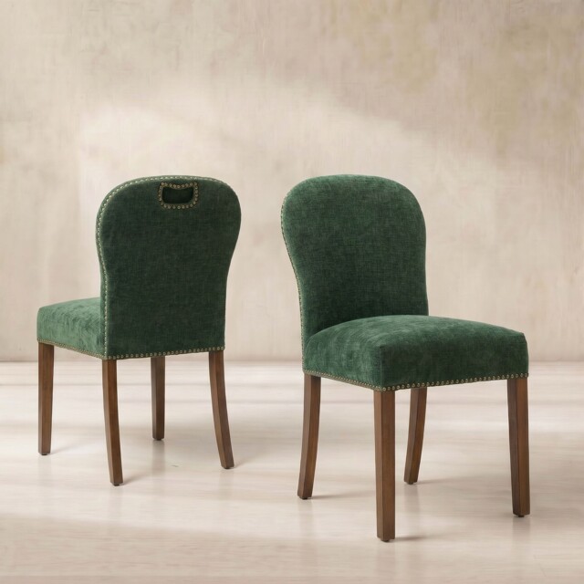 Gable Dining Chair, Green Fabric - Barker & Stonehouse - image 1