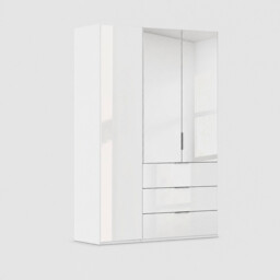 Atlanta 3 Door 3 Drawer Wardrobe 151Cm Height 223Cm Wood - Barker & Stonehouse