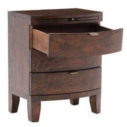 Navajos 3 Drawer Wide Bedside Table, Wood - Barker & Stonehouse - thumbnail 4