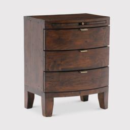Navajos 3 Drawer Wide Bedside Table, Wood - Barker & Stonehouse