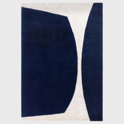 Kinsley 160x230cm Rug Indigo, Square, Blue Wool Blend - Barker & Stonehouse