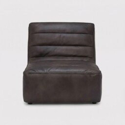 Timothy Oulton Shabby Sectional Chaise Modular Sofa, Black Leather - Barker & Stonehouse