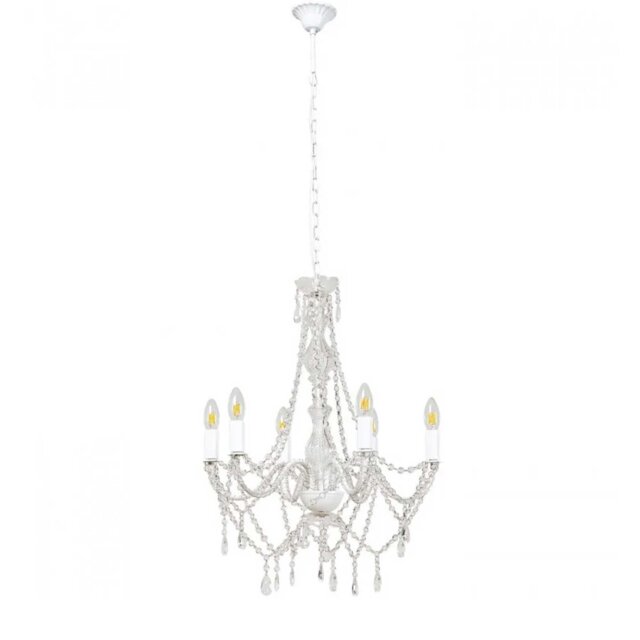 Beaded Pendant Light, White Acrylic - Barker & Stonehouse